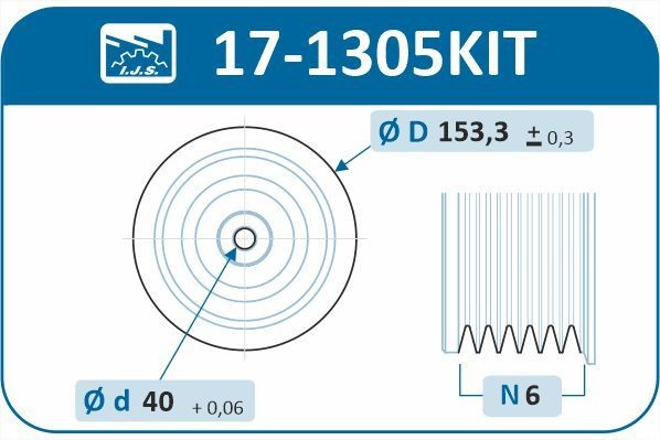 171305KIT IJS Group Koło pasowe wału korbowego
